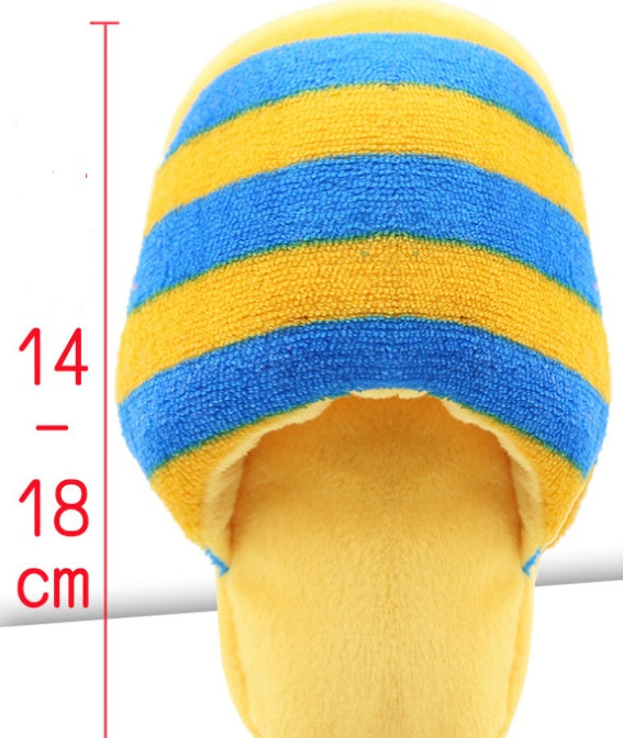 HKM-9334973 Dazzle Color Stripe Slipper with Built-in Sound Toy for Pets - 16cm x 8cm