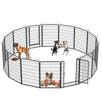 HKM-9335741 Durable Heavy-Duty Metal Pet Fence with Rust-Resistant Coating - Easy Installation and Versatile Shapes