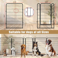 HKM-9335741 Durable Heavy-Duty Metal Pet Fence with Rust-Resistant Coating - Easy Installation and Versatile Shapes