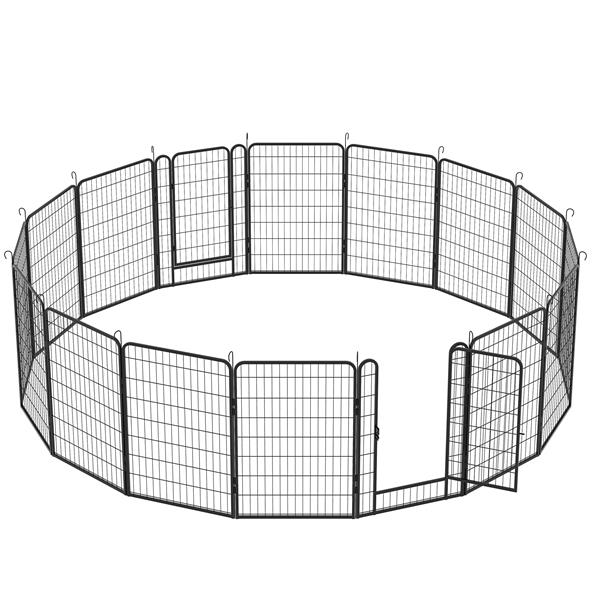 HKM-9335741 Durable Heavy-Duty Metal Pet Fence with Rust-Resistant Coating - Easy Installation and Versatile Shapes