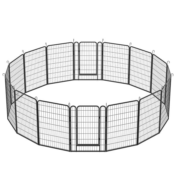 HKM-9335741 Durable Heavy-Duty Metal Pet Fence with Rust-Resistant Coating - Easy Installation and Versatile Shapes