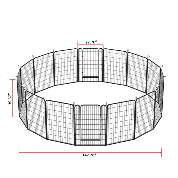 HKM-9335741 Durable Heavy-Duty Metal Pet Fence with Rust-Resistant Coating - Easy Installation and Versatile Shapes
