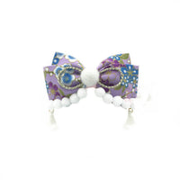 HKM-9336125 Handmade Red Festive Pet Collar with Bow for Cats and Dogs