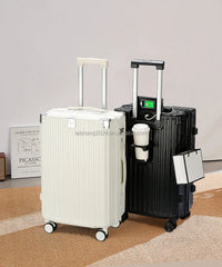 HKM-933651 Lightweight 4-Piece Soft Shell Wheeled Luggage Set for Travel