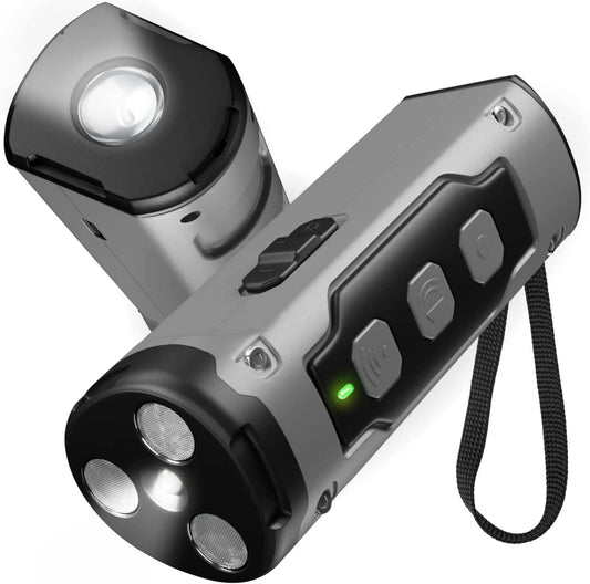 HKM-9337405 Ultrasonic Dog Bark Control Device with LED Flashlight - Effective Bark Deterrent for Dogs