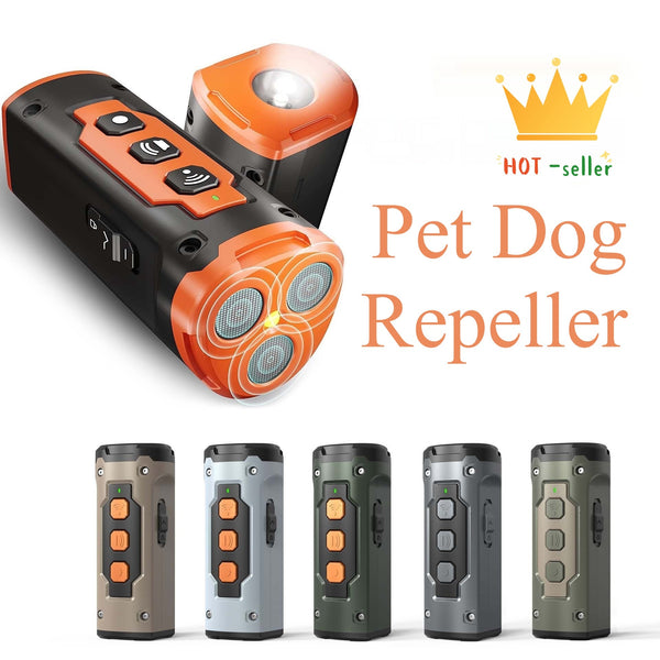 HKM-9337405 Ultrasonic Dog Bark Control Device with LED Flashlight - Effective Bark Deterrent for Dogs