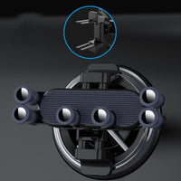HKM-933971 Universal Gravity Phone Holder Clip for Cars - Adjustable and Foldable Design in Black and Blue