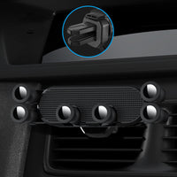 HKM-933971 Universal Gravity Phone Holder Clip for Cars - Adjustable and Foldable Design in Black and Blue