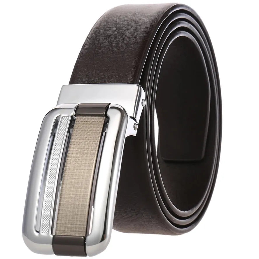 HKM-933971 Vintage Leather Belt for Men with Punched Design, Model JC35-648-4