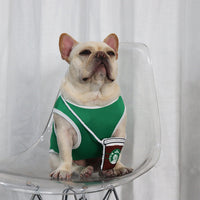 HKM-9340477 Breathable Two-Legged Pet Sunscreen Vest in Green - Comfortable Mesh Design