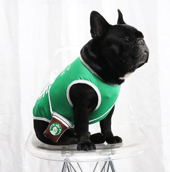 HKM-9340477 Breathable Two-Legged Pet Sunscreen Vest in Green - Comfortable Mesh Design