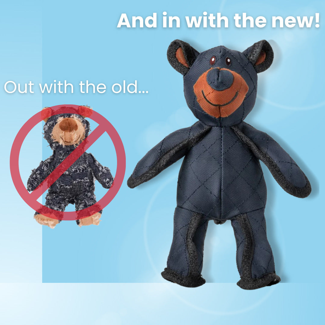 HKM-9341501 Durable Bite-Resistant Plush Bear Toy for Dogs - Dark Blue Oxford Cloth