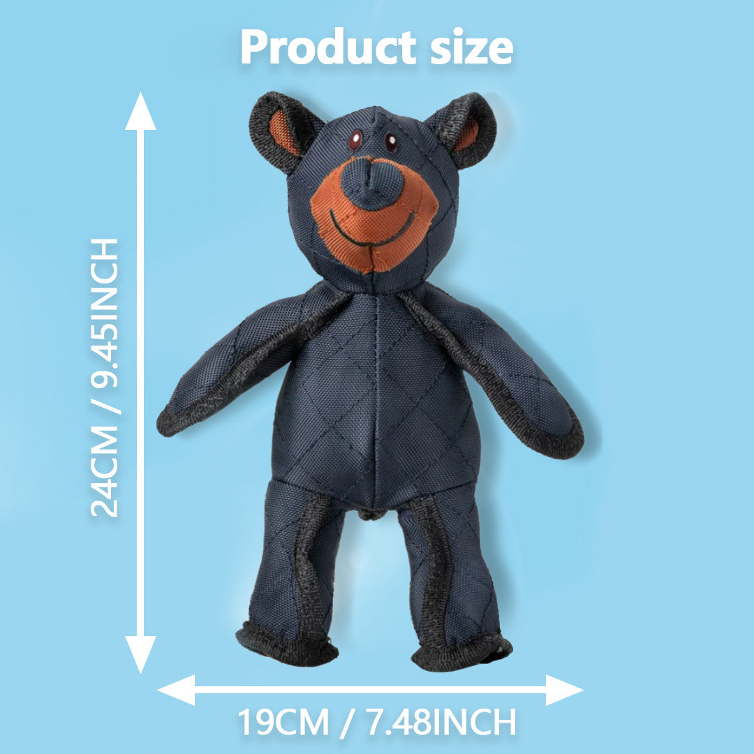 HKM-9341501 Durable Bite-Resistant Plush Bear Toy for Dogs - Dark Blue Oxford Cloth