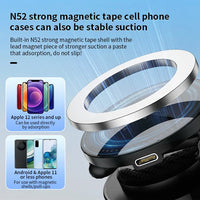HKM-934163 Folding Magnetic 15W Wireless Car Charging Phone Holder with 360-Degree Rotation for Dashboard and Windshield