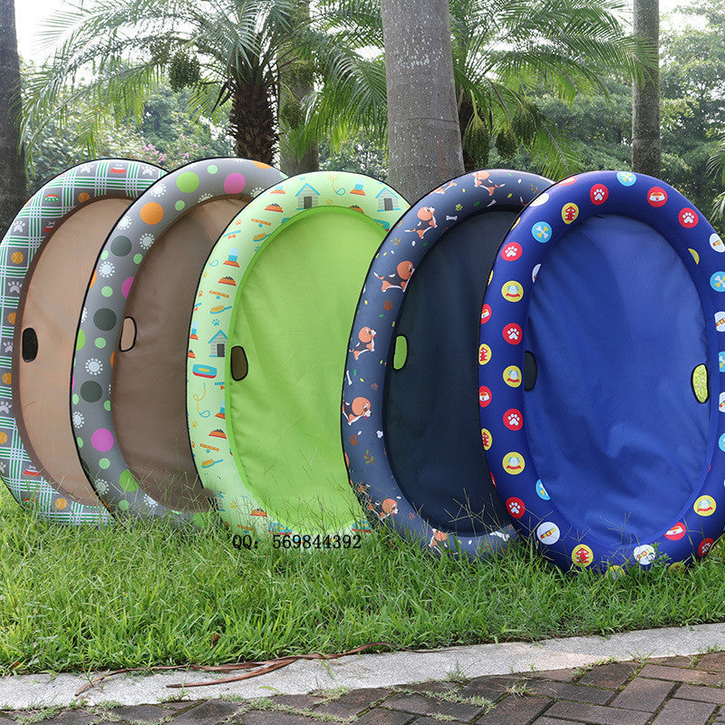 HKM-9341757 Inflatable Dog Swimming Pool Hammock - Portable Pet Floating Bed for Summer Fun
