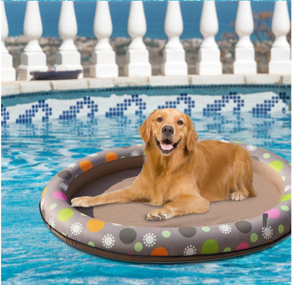 HKM-9341757 Inflatable Dog Swimming Pool Hammock - Portable Pet Floating Bed for Summer Fun