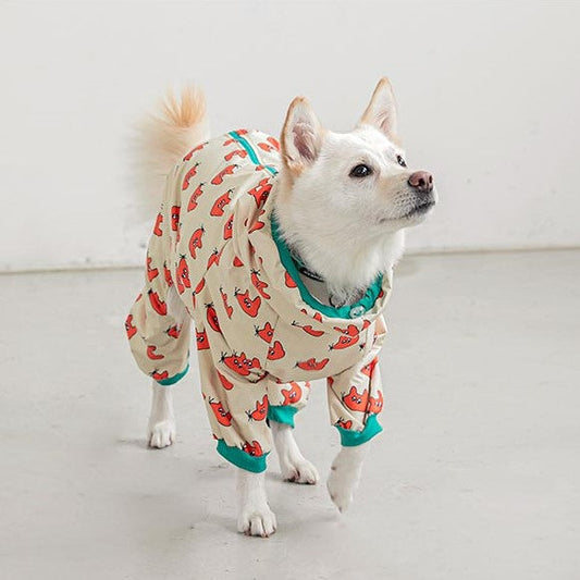 HKM-9342269 Stylish Cartoon Hooded Raincoat for Dogs in Multiple Sizes and Colors