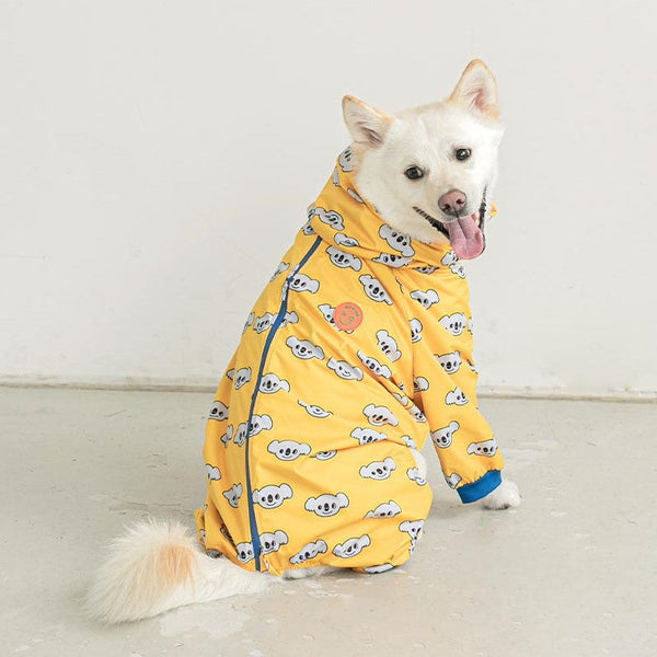 HKM-9342269 Stylish Cartoon Hooded Raincoat for Dogs in Multiple Sizes and Colors