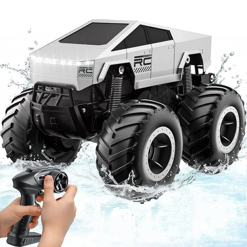 HKM-934227 Amphibious Remote Control Tesla Cybertruck for Kids - 4-Channel Electric Off-Road RC Vehicle
