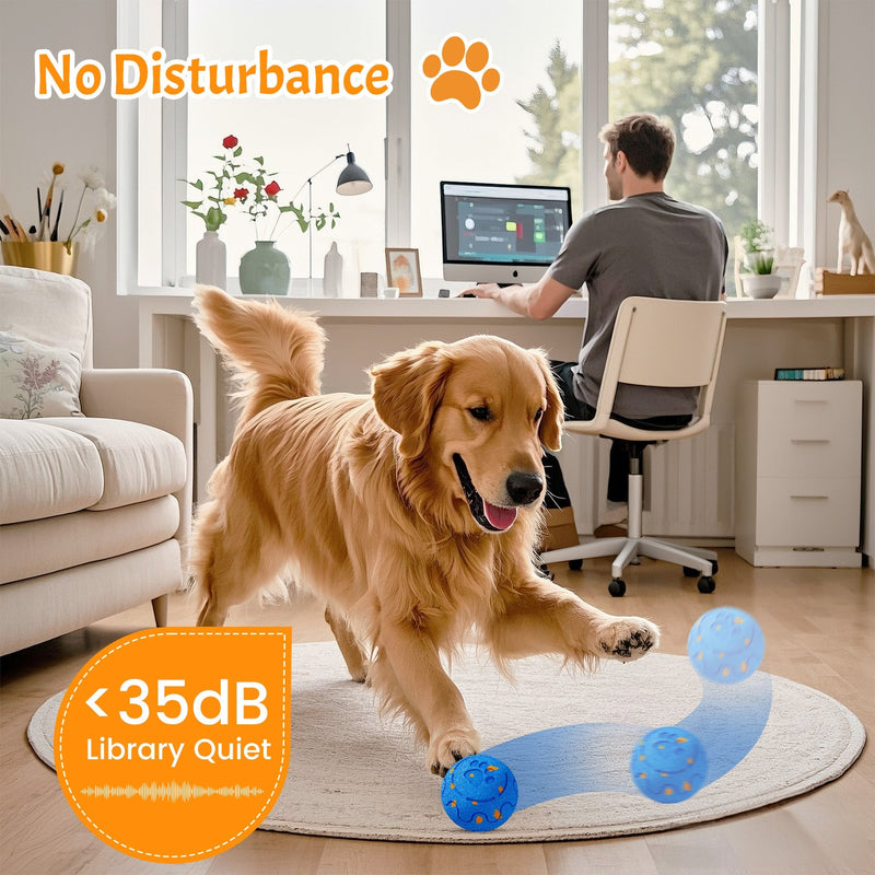 HKM-9342525 Interactive Nibbling Toy with Automatic Bounce and Rotation Functions for Pets