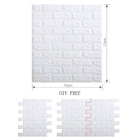 HKM-934291 3D Self-Adhesive Foam Wallpaper for Modern Interior Wall Decoration, Size 70x77cm