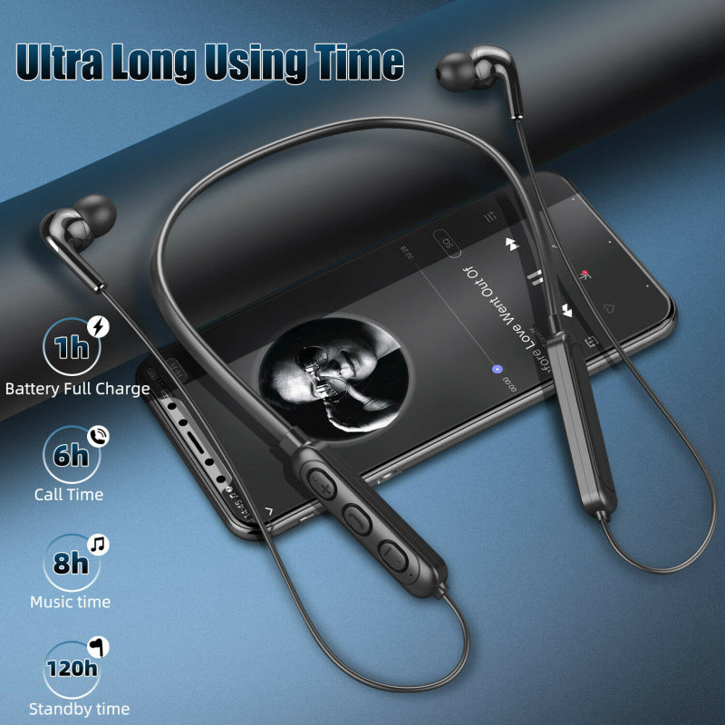 HKM-934291 Bluetooth Neck-Hanging Stereo Headset with Multi-Point Connection and Voice Control