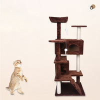 HKM-9343165 Luxury Cat Climbing Frame with Sisal, Plush, and Density Board - Ideal for 1-3 Cats