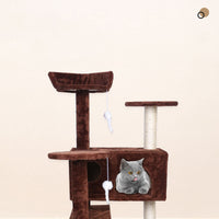 HKM-9343165 Luxury Cat Climbing Frame with Sisal, Plush, and Density Board - Ideal for 1-3 Cats