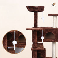 HKM-9343165 Luxury Cat Climbing Frame with Sisal, Plush, and Density Board - Ideal for 1-3 Cats