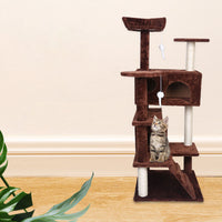 HKM-9343165 Luxury Cat Climbing Frame with Sisal, Plush, and Density Board - Ideal for 1-3 Cats