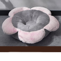 HKM-9343933 Removable Washable Flower Nest for Pets - Soft Short Plush, Gray Green, Multiple Sizes