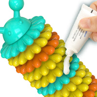 HKM-9344701 Natural Rubber Dog Toothbrush with Serrated Molar Bumps for Effective Teeth Cleaning