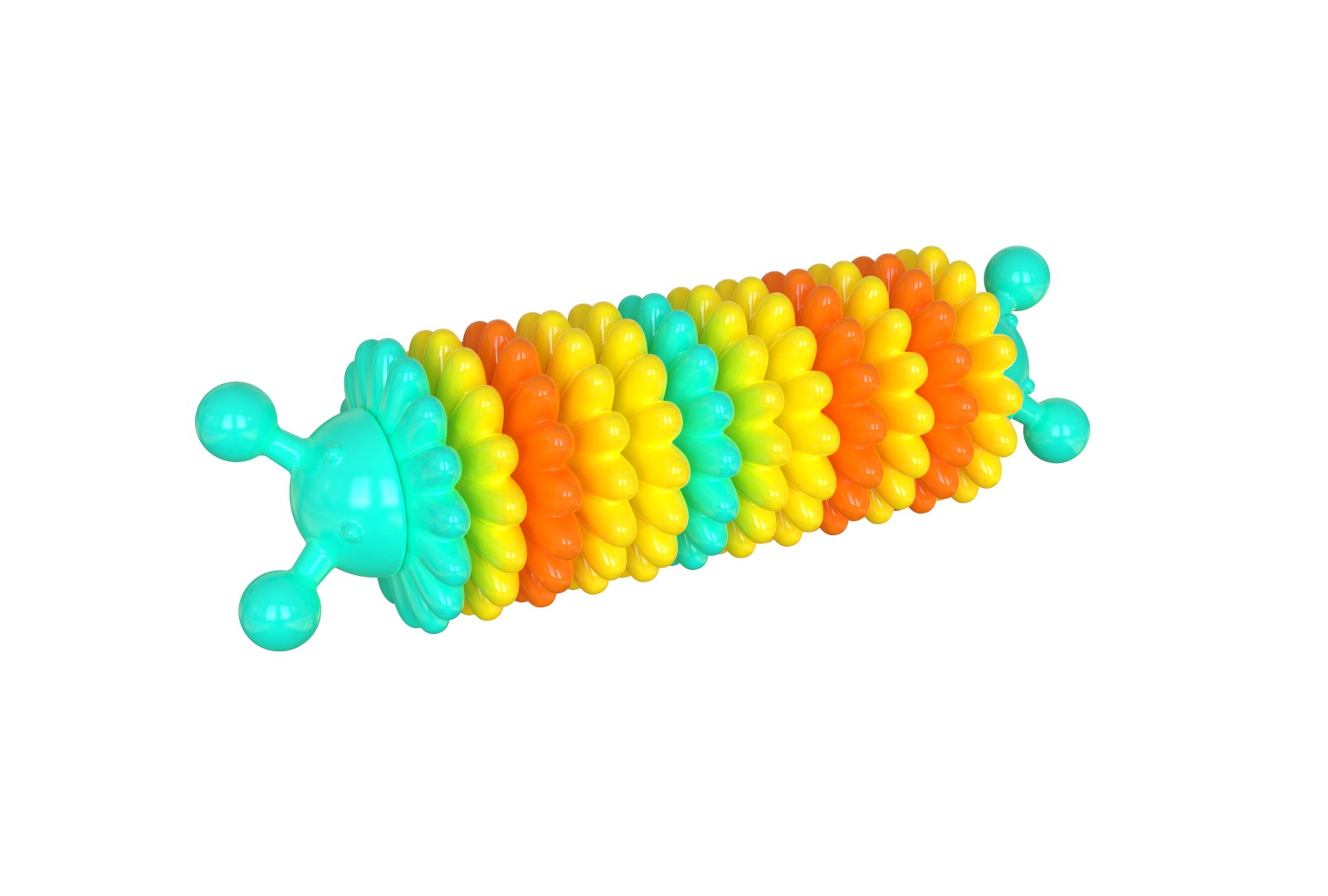 HKM-9344701 Natural Rubber Dog Toothbrush with Serrated Molar Bumps for Effective Teeth Cleaning