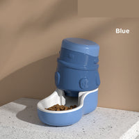 HKM-9345853 Automatic Cat and Dog Feeder with 3.3L Water Dispenser and Crooked Neck Design