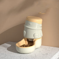 HKM-9345853 Automatic Cat and Dog Feeder with 3.3L Water Dispenser and Crooked Neck Design