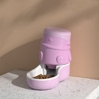 HKM-9345853 Automatic Cat and Dog Feeder with 3.3L Water Dispenser and Crooked Neck Design