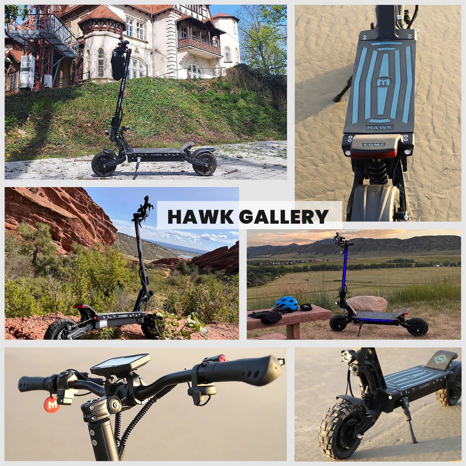 HKM-934611 YUME Hawk Dual Motor Folding Electric Scooter with APP Support, 45km/h Max Speed, 70 km Range, Full Suspension