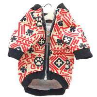 HKM-9346237 Cozy Acrylic Christmas Print Teddy Clothes for Dogs - Spring and Autumn Styles