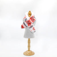 HKM-9346237 Cozy Coral Fleece Christmas Pet Scarf in Cartoon Patterns