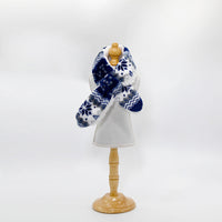 HKM-9346237 Cozy Coral Fleece Christmas Pet Scarf in Cartoon Patterns