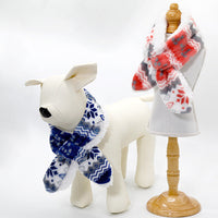 HKM-9346237 Cozy Coral Fleece Christmas Pet Scarf in Cartoon Patterns