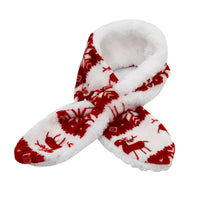HKM-9346237 Cozy Coral Fleece Christmas Pet Scarf in Cartoon Patterns