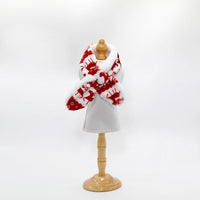 HKM-9346237 Cozy Coral Fleece Christmas Pet Scarf in Cartoon Patterns