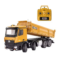 HKM-934675 1/14 Scale Heavy-Duty Remote Control Dump Truck with Lights for Indoor and Outdoor Use