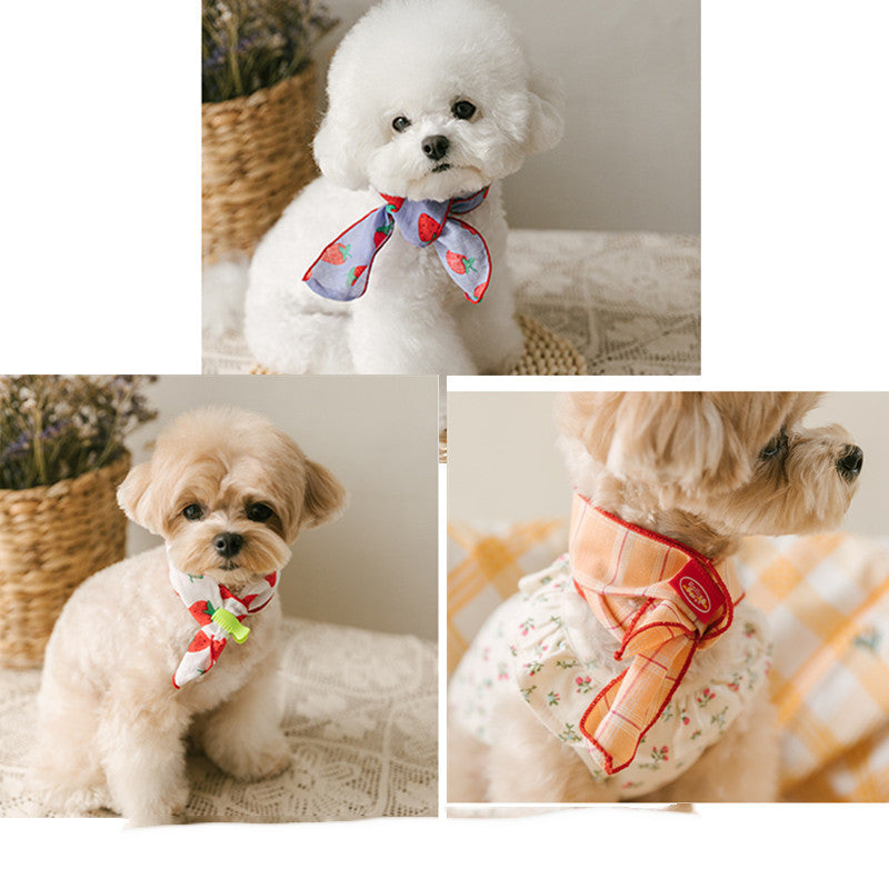 HKM-9347261 Cute Pet Bib Scarf for Dogs and Cats – Multiple Styles Available in Polyester