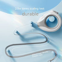 HKM-9349437 Automatic Retractable Dog Leash with Luminous Features - 3m, Available in Pearl White, Mint Green, and Monica