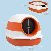 HKM-9351101 Dome Covered Cat Litter Box with Lid – Privacy Design, Easy Clean, Air Freshener Included