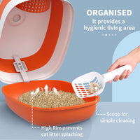 HKM-9351101 Dome Covered Cat Litter Box with Lid – Privacy Design, Easy Clean, Air Freshener Included