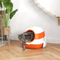 HKM-9351101 Dome Covered Cat Litter Box with Lid – Privacy Design, Easy Clean, Air Freshener Included