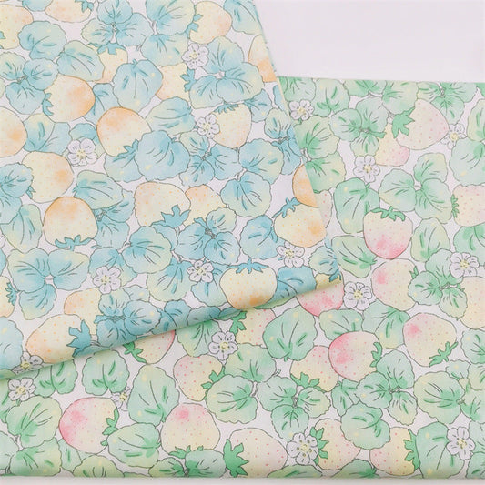 HKM-935251 Cotton Twill Fabric for Home Decor and Bedding - 1.6m Wide, Green & Blue Options
